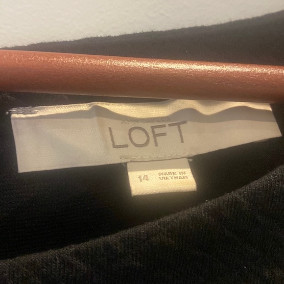 Ann Taylor LOFT; black ponte knee length dress. Gently worn. Great condition. - Picture 4 of 6